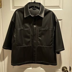 Zara Man Faux Leather Box Shirt